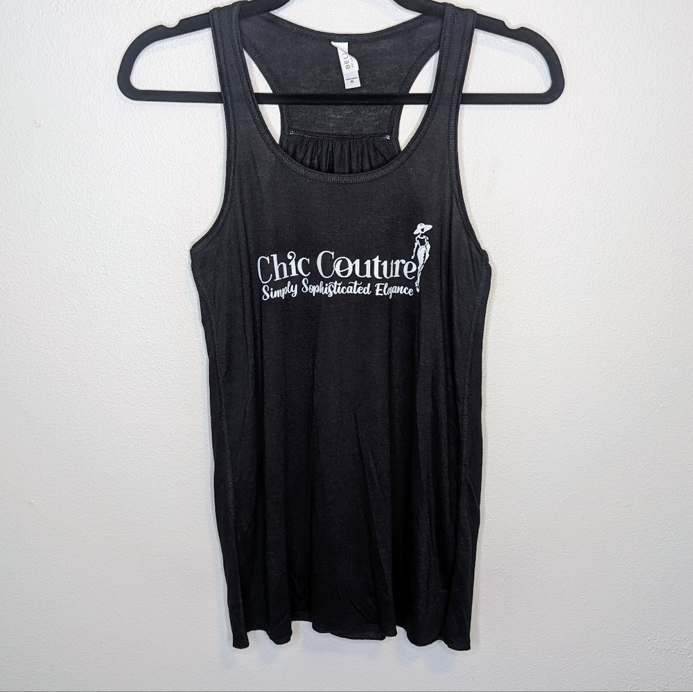 XS Black Chic Couture Boutique Logo Tank